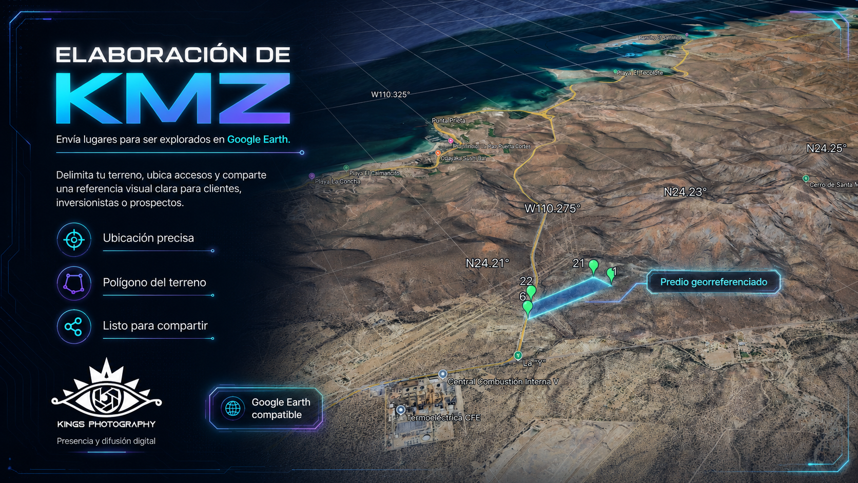 Elaboración de KMZ para visualizar un terreno en Google Earth